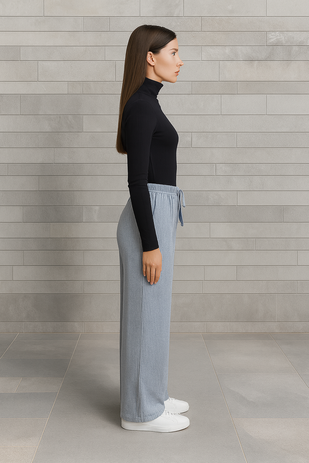 Raporlu Kadın Pijama Altı - Açık Gri